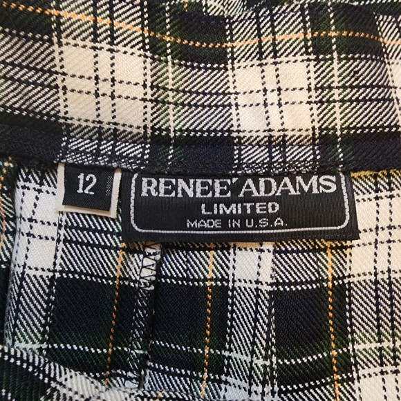 Vintage EUC Renee Adams pleated midi skirt 12 - Picture 4 of 7